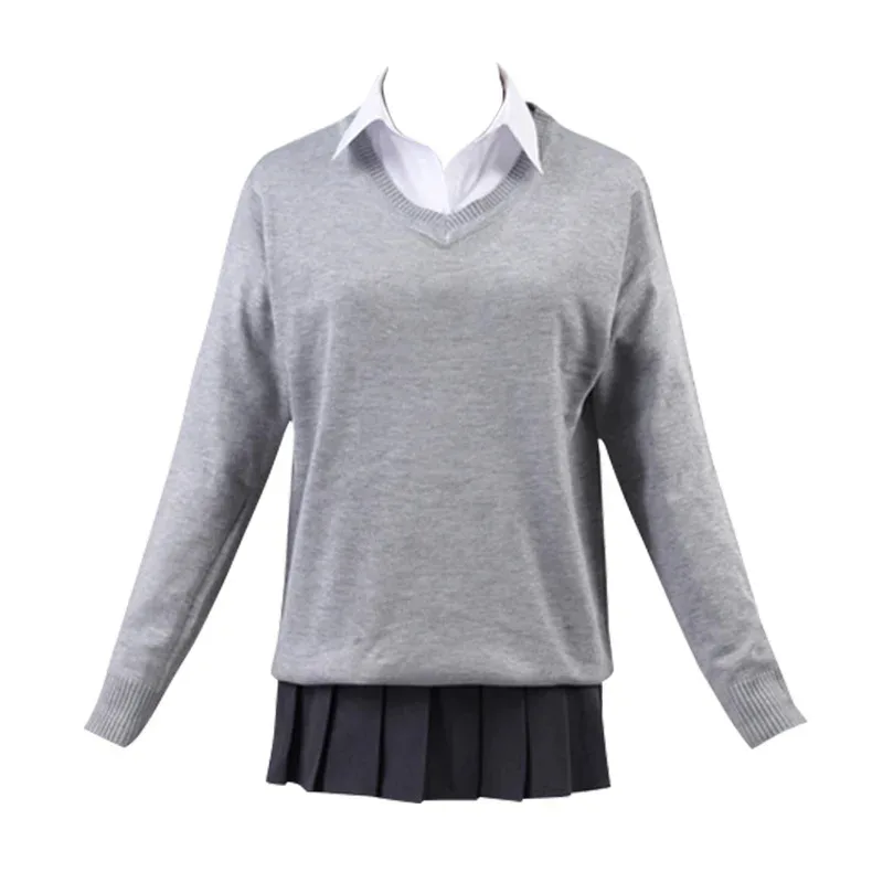 qq023Anime Horimiya Kyouko Cosplay Costume Wig Skirt Sweater Shirt JK School Uniform Women Hori san to Miyamura kun