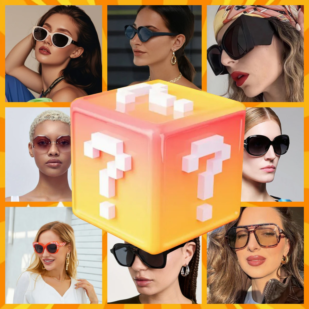 Nueva caja sorpresa, montura de gafas de sol para mujeres y hombres, gafas de sol aleatorias de alta calidad, gafas de sol de diseñador para mujer y hombre ﻿