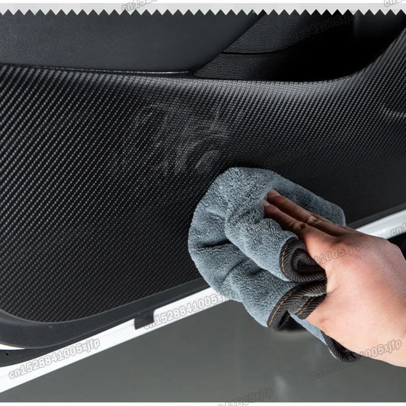 carbon fiber leather car door anti-kick mat for chery exeed 2019 2020 2021 2022 tx txl interior accessories protector auto