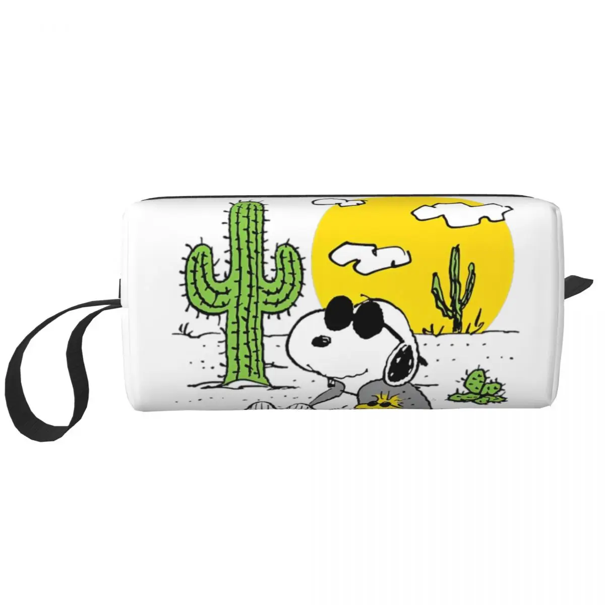 Snoopy Woodstock Desert Makeup Bag Large Cosmetic Bag for Men Women Cartoon Toiletry Bag Dopp Kit