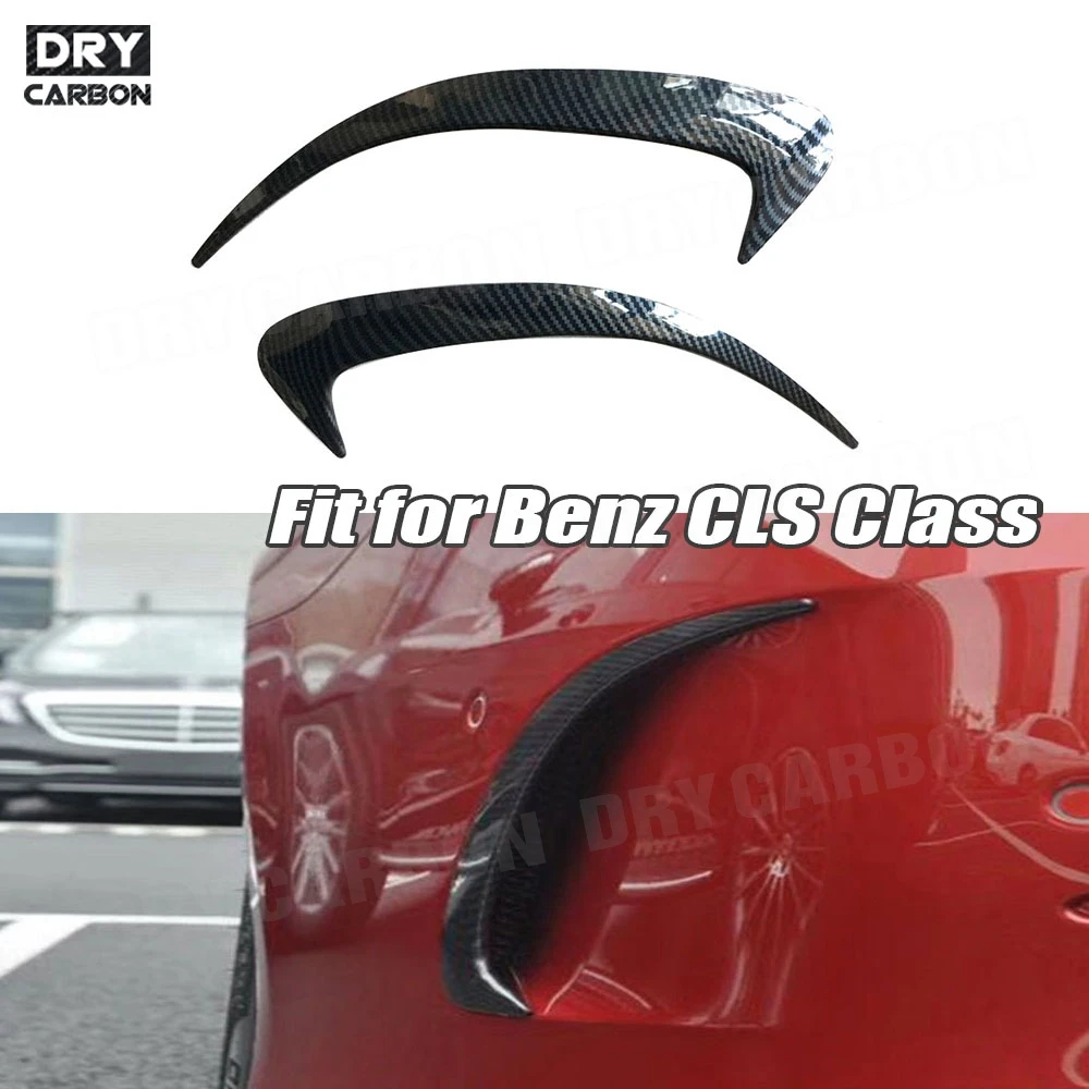 

Carbon Fiber Rear Bumper Air Vent Canards Trims for Mercedes-Benz CLS Class CLS300 CLS350 CLS450 Sedan 2019+ ABS