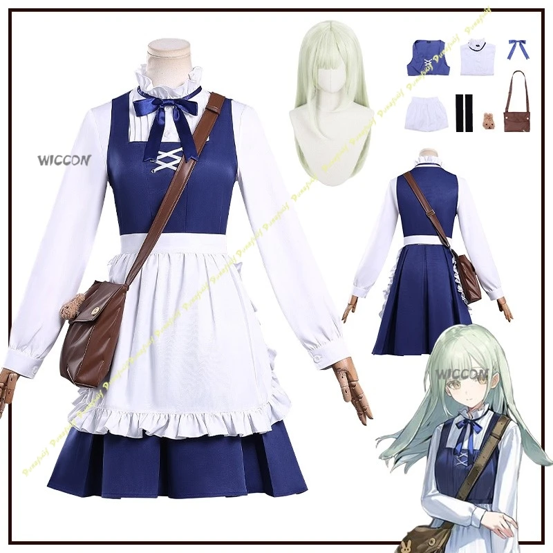 

Game Arknights Wakaba Mutsumi Cosplay Costumes Girls Wig Suit Anime Women Dress Apron Maid Uniform Stage Set Christmas Halloween