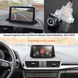 Vehicle Dynamic Trajectory Rear view Camera For Mazda 3 Axela M3 BM BN Hatchback 2014~2018 For OEM Original Screen Plug and Play