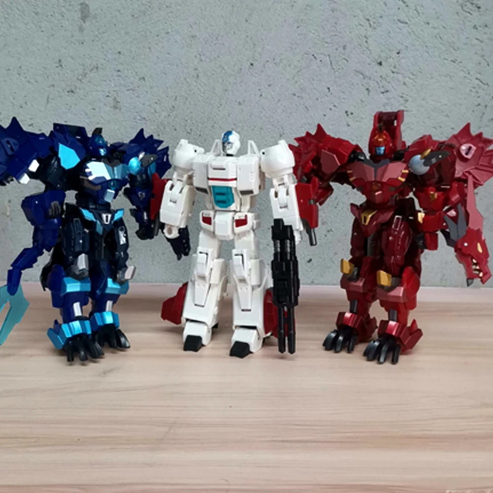 STOCK TNT01 Jetfire juguetes de transformación JINBAO 8871 llama dragón rojo azul hielo dinosaurio acción G1 figura Robot deformación modelo