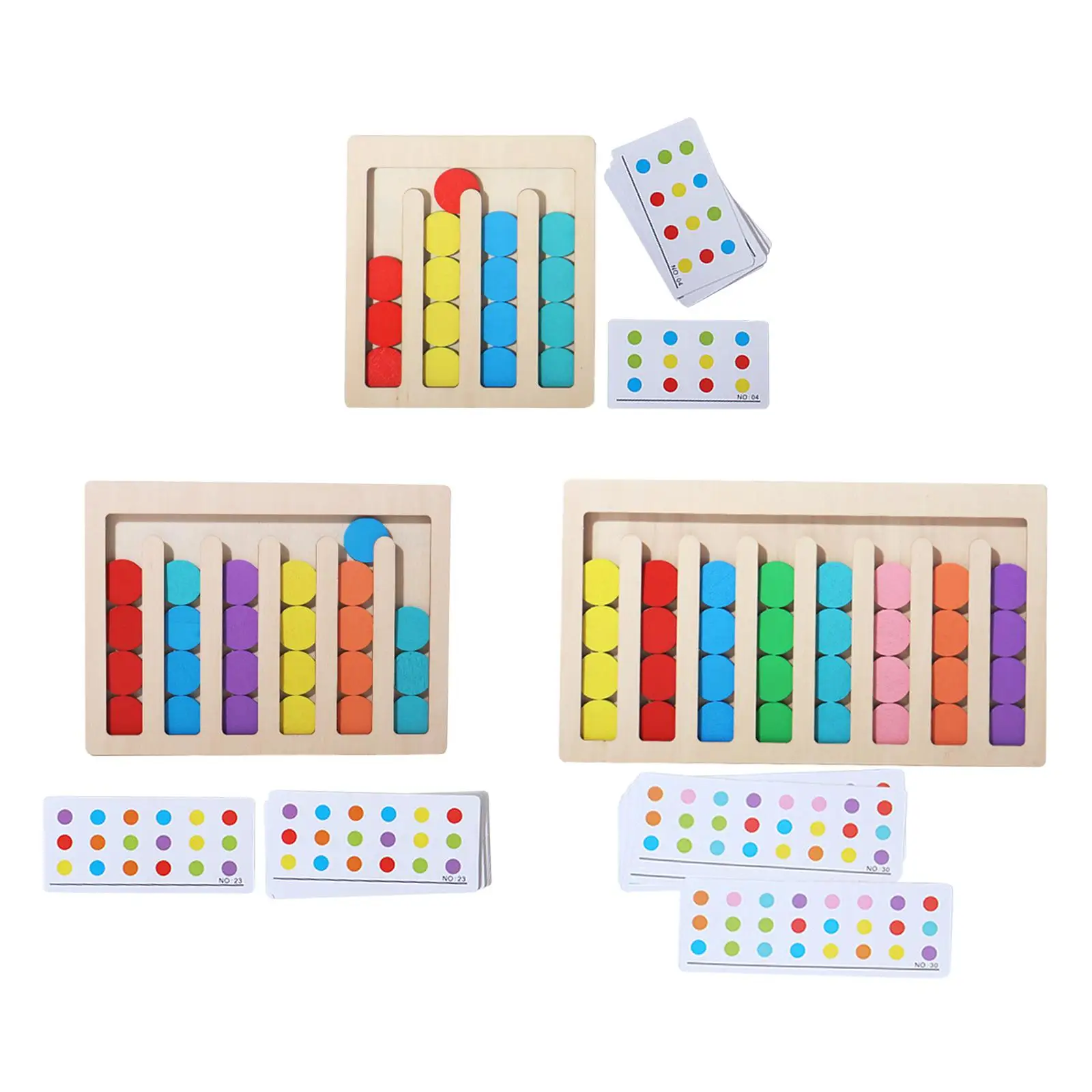 

Montessori Wooden Toys Sorting Busy Board Slide Puzzle Board Color Shape Sorting