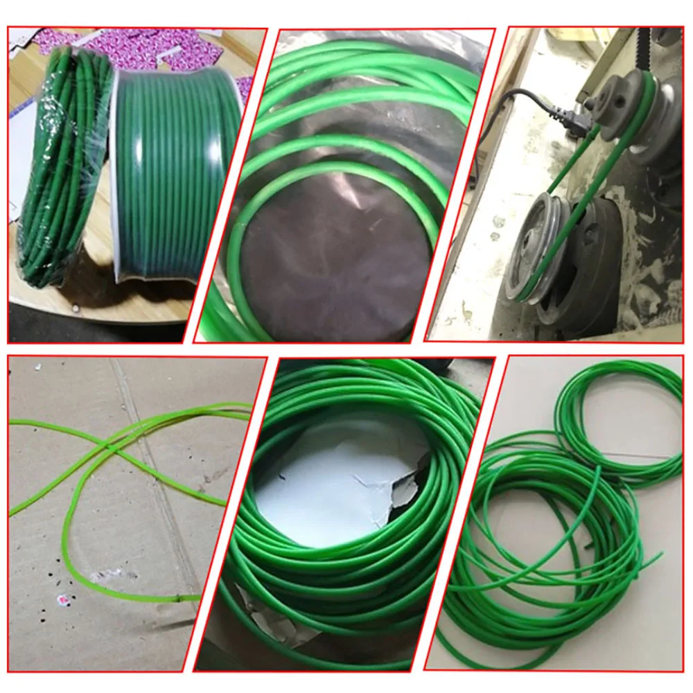 1-5Metre PU Drive Belt Diameter 1.5/2/3/4/5/6/8/10/12/15/18mm Green Orange Polyurethane Conveyor Belts Meltable Cord Lathe Motor