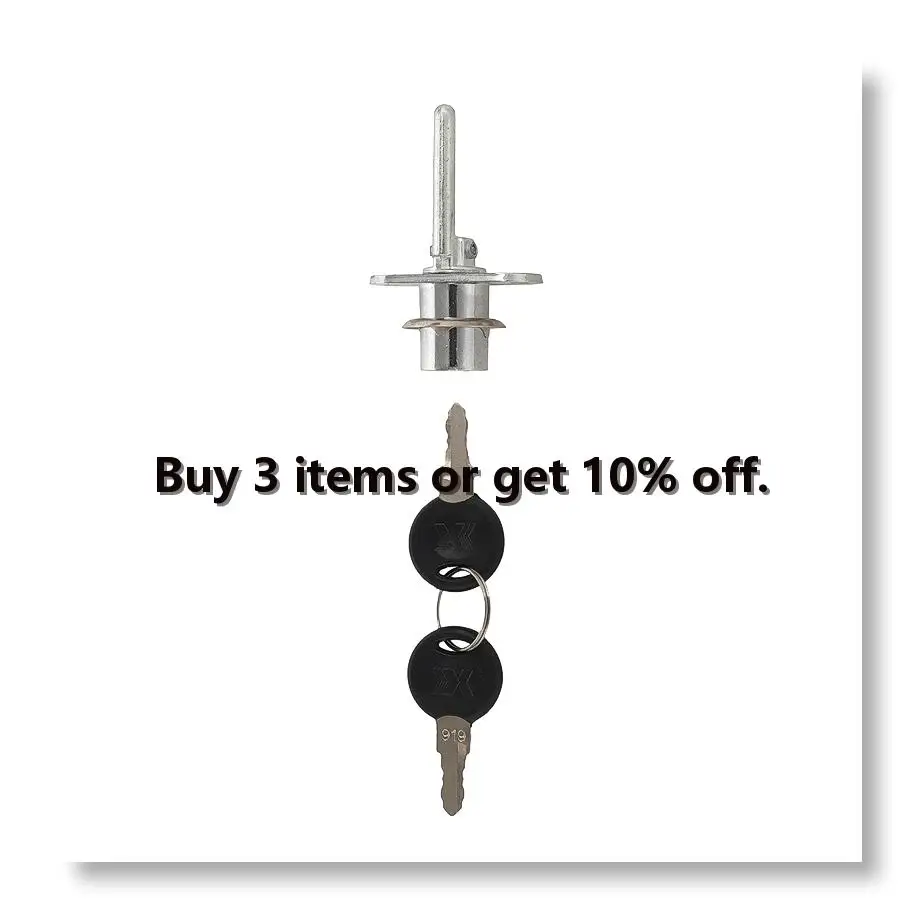 ✼Zinc Alloy Computer Desk Cabinet Mailbox Drawer Cupboard Locker Cam Lock with Keys, Silver