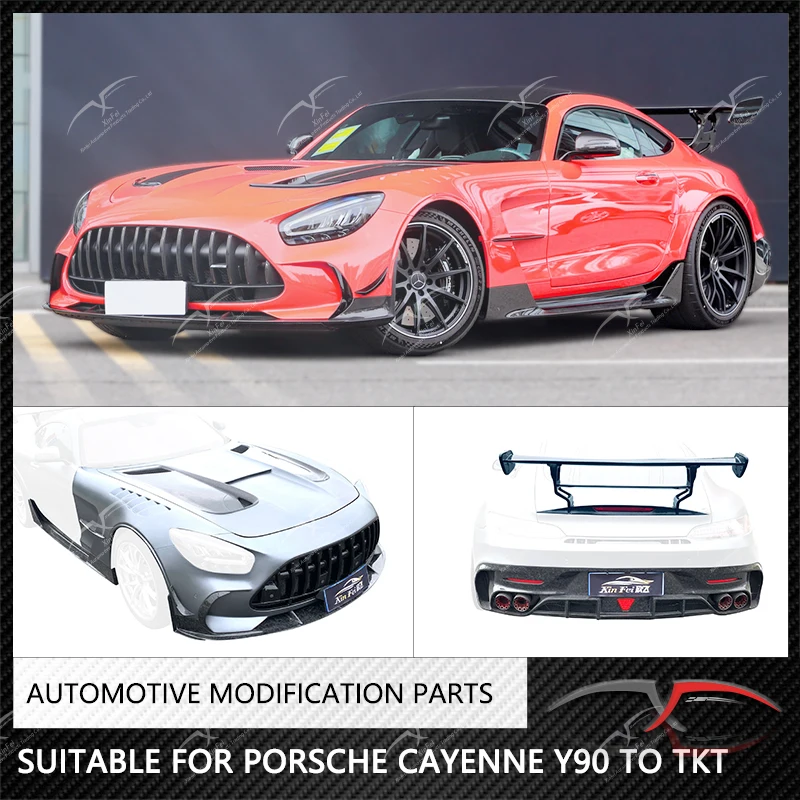 Amg upgrades Gt car bumper black series style semi carbon fiber body kit carbon fiber black series body kit