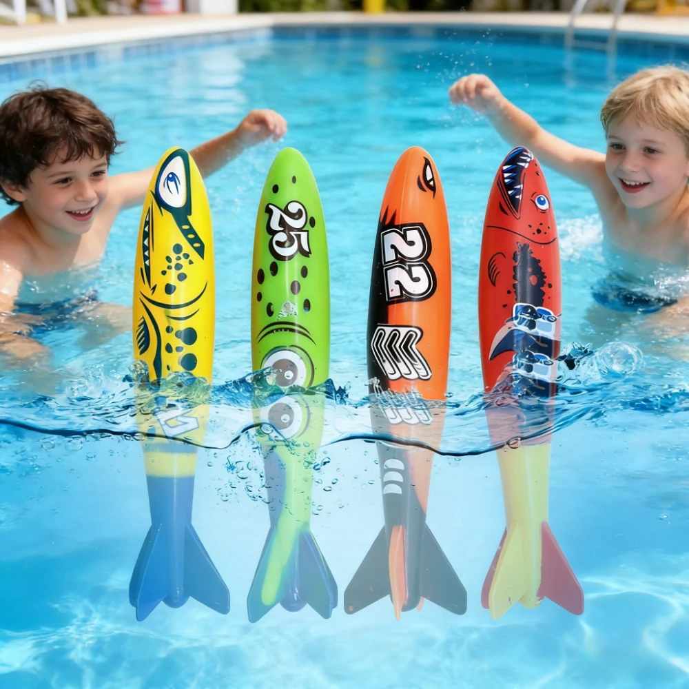 2026 4Pcs Pool Creative Diving Toys Multicolor Pool Games Sinking Toy Creative Throwing Dive Water Toy Swimming Pool Accessories