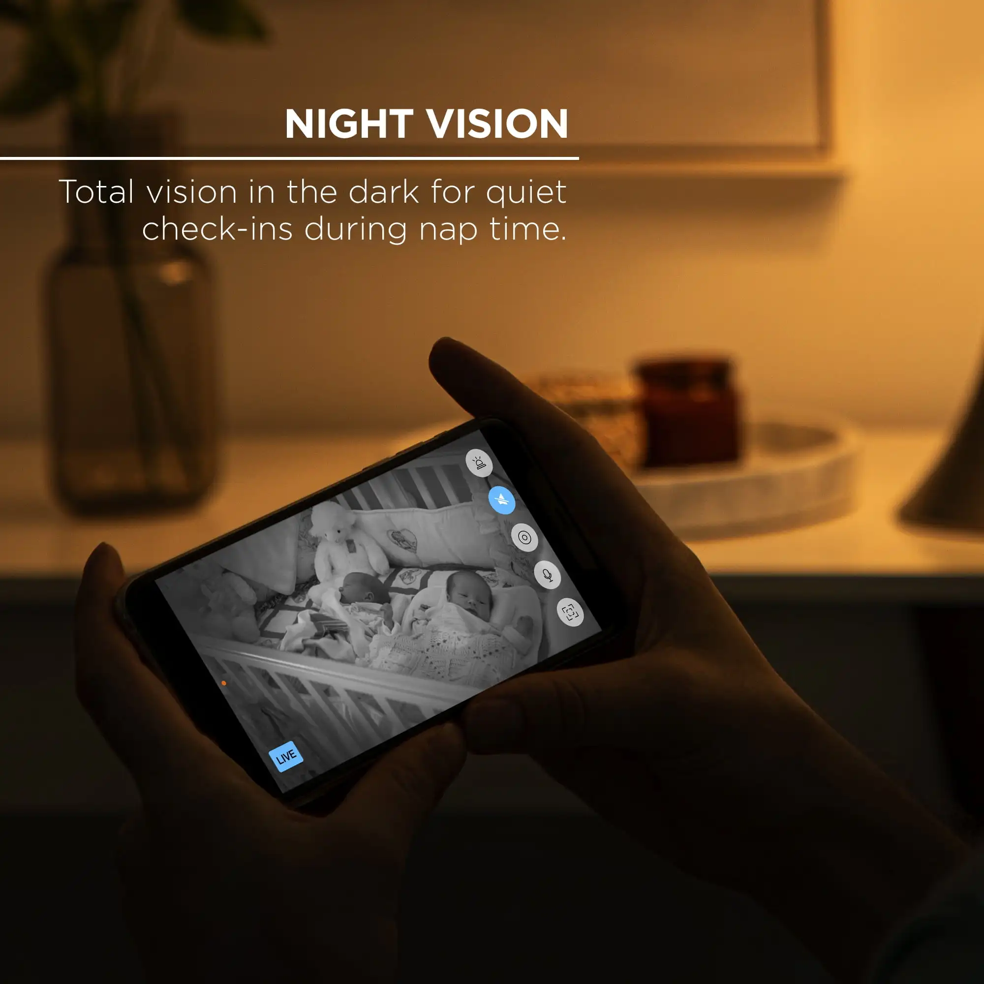Merkury Smart 1080P Smart Indoor Camera with Voice Control - Requires 2.4 GHz Wi-Fi