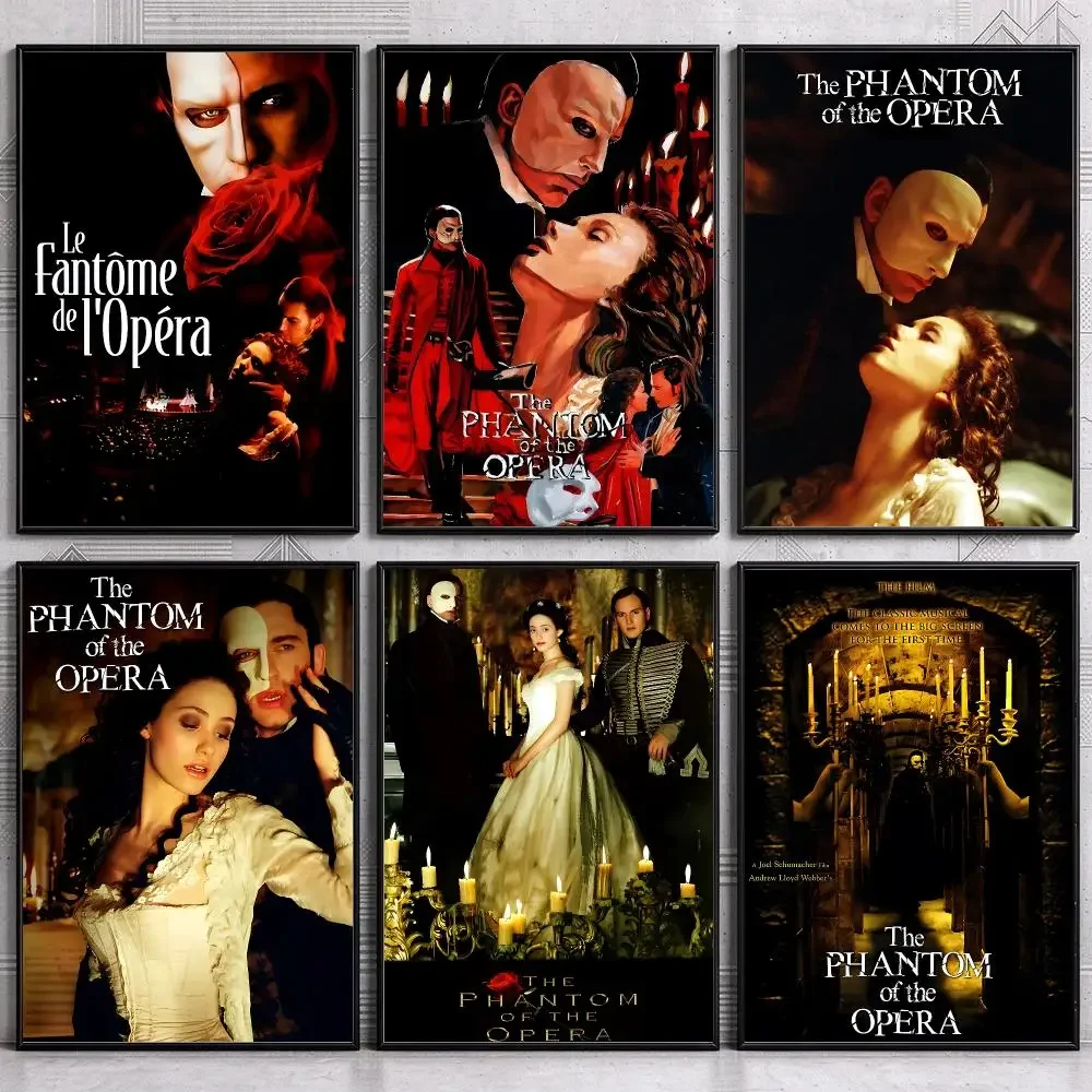 Classic Movie The P-Phantom of the O-Opera Poster Wall Art Print Sticker for Bedroom Living Room Dorm Office Modern Home Decor