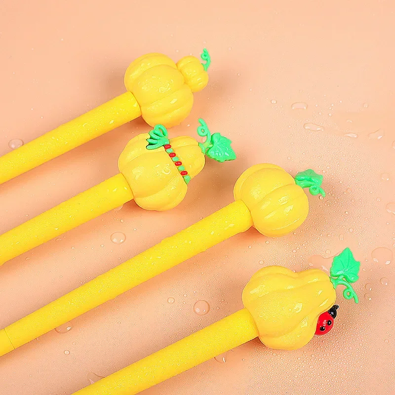 24PCS Creative Big Golden Melon Gel Pens Silicon Glue Pen Prize Stationery Kawaii School Supplies B