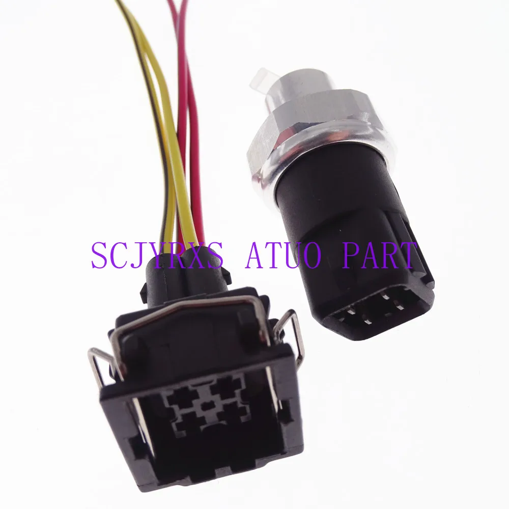 8D0959482B Air Conditioning A/C Pressure Safety Switch Sensor + Adapter Harness For Passat B5 1997-2009 For A4 S4 A6 S6 RS4