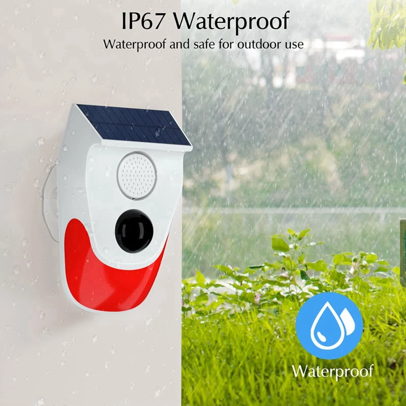 Outdoor Solar Human Body A Sensor A Sensor With Remote Controller 120DB Sound Detector For Home Burglar System