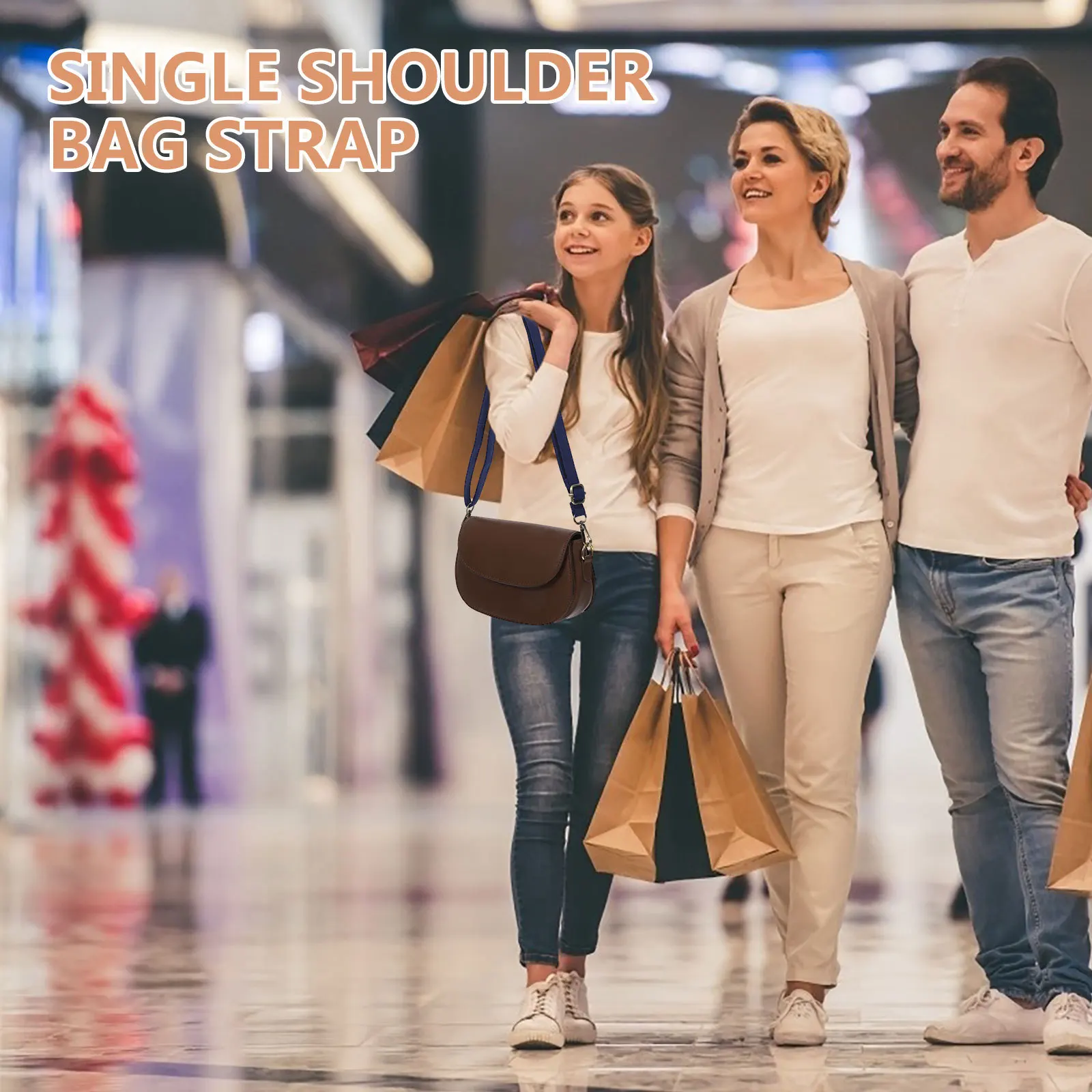 

Replacement Shoulder Bag Strap 130Cm Adjustable Long Detachable Belt for Crossbody Briefcase Bag Accessories Dark Blue