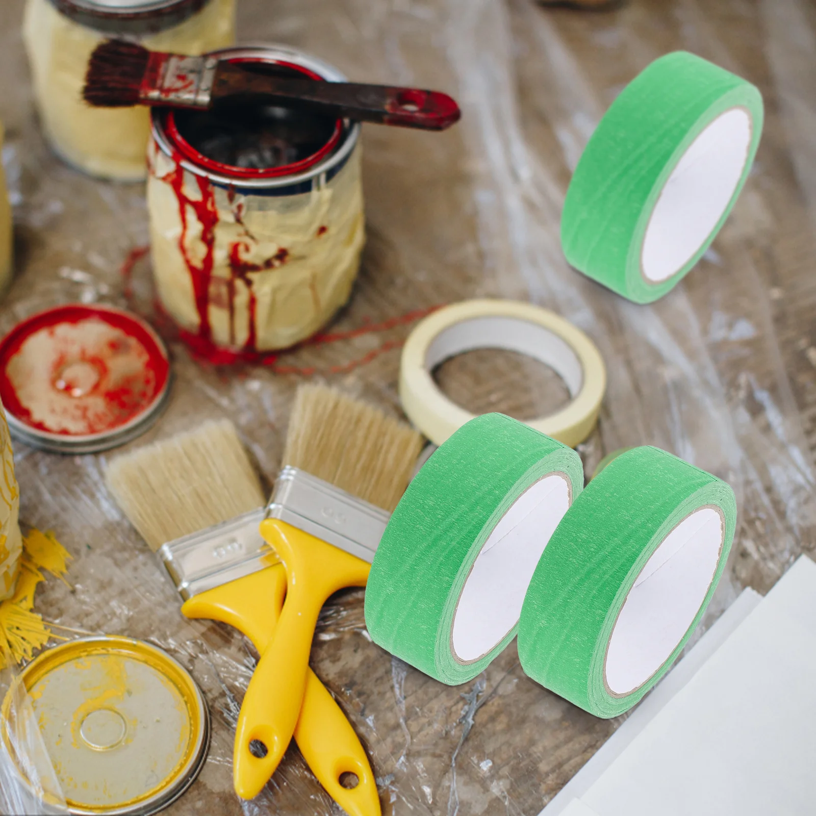 

Adhesive Masking Tape for Painting DIY Crafts Art Projects Indoor Walls Easy Peel No Sticky Residue Masking Tape