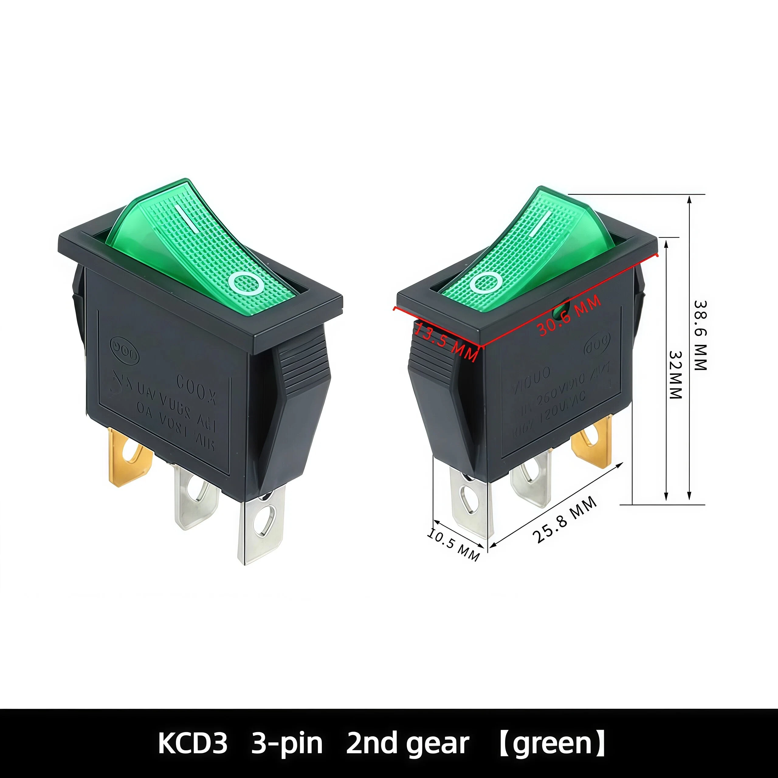 KCD3 Rocker Switch for Electric Stove, Rice Cooker, Household Appliances, Electronic Scale, Rocker Lever