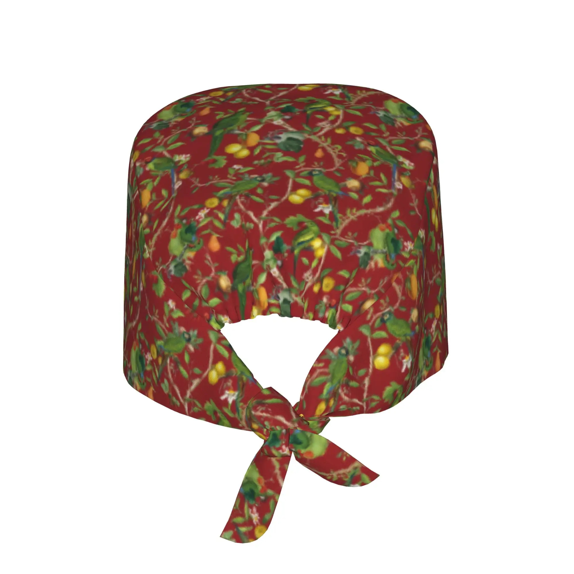 Cute Tropical Parrots Birds  Cleaning Working Cap Cockatiel Macaw Parrotlet Scrub Cap Surgicals Hat Nurse Scrubs Hat For Dentist