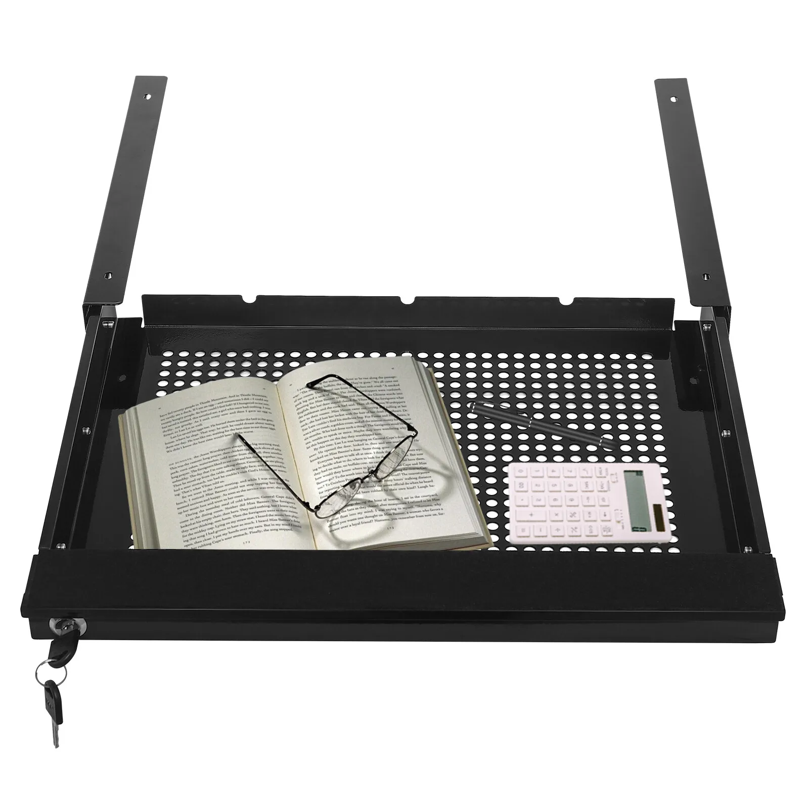 책상 아래 장착 슬라이딩 풀아웃 서랍, 스탠딩 데스크용 서랍 보관 정리함, 풀아웃 서랍