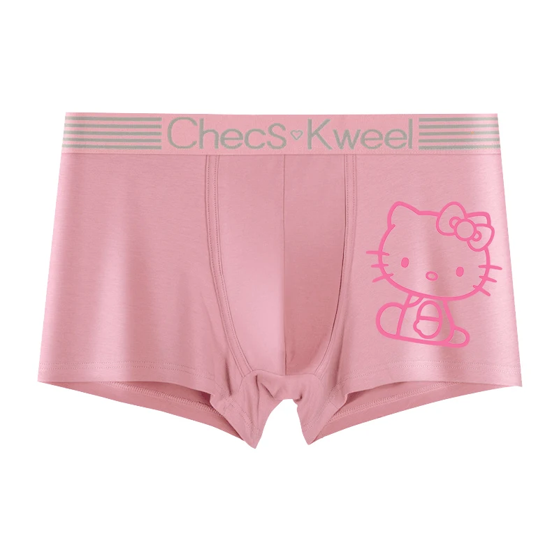 Anime Couple Underwear Hello Kitty Cute Thong Sexy Seamless Pearl Bow Low Waisted Pure Cotton Crotch Pants for Women Accessories