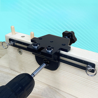 Woodworking Dowel Jig Drill Kit 3 in1 Drill Hole Guide Jig Precise Drilling Locator Puncher 8/10/15mm Drill Bits Pocket Hole Jig