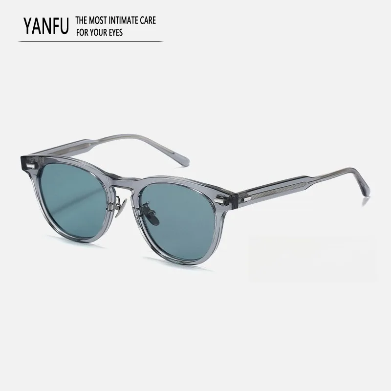

Popular Polarized Square Sunglasses Man Transparent Acetate Eyeglasses Men UV400 Outdoor GLASSES Eyewear Women Fashion 147mm For