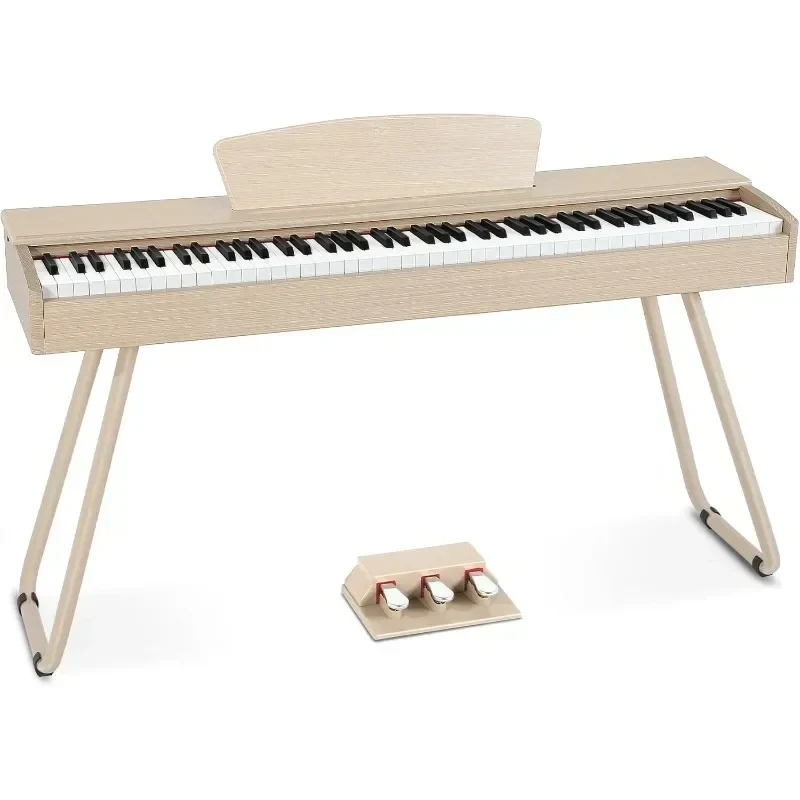 

88 Key Weighted Keyboard Piano Beginner Digital Piano Full Size Multi-Functional Wooden Portable Stand