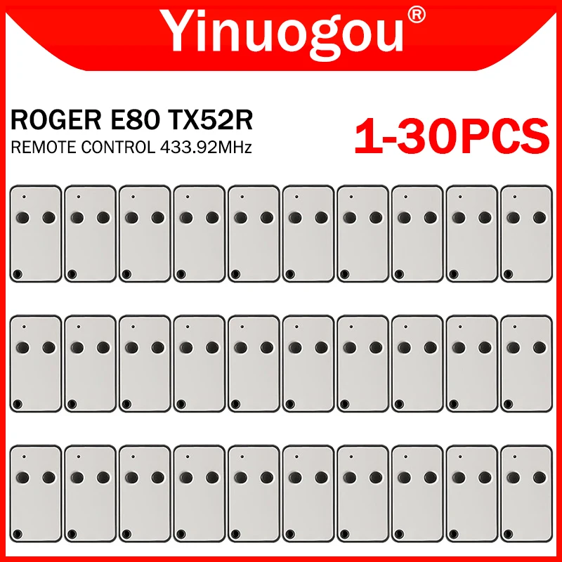

ROGER E80 TX52R TX54R 2 M80 TX44R H80 TX22 TX1 TX10 Пульт дистанционного управления для электрических ворот 433,92 МГц Пульт дистанционного управления для гаражных ворот