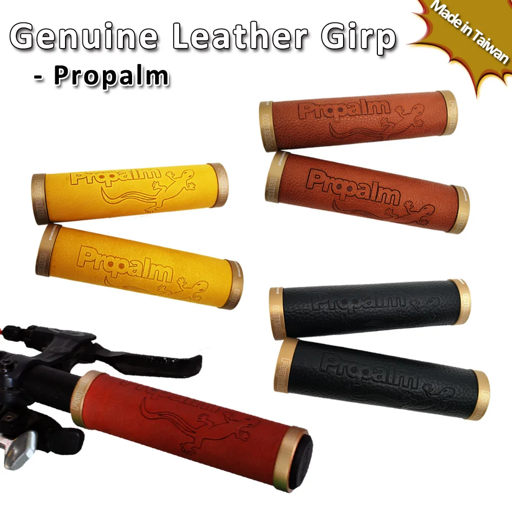 Propalm 1027EP Mountain Road Bike Genuine Leather Grips Cowhide Leather Bike Handlebar Covers Bicycle Accessories