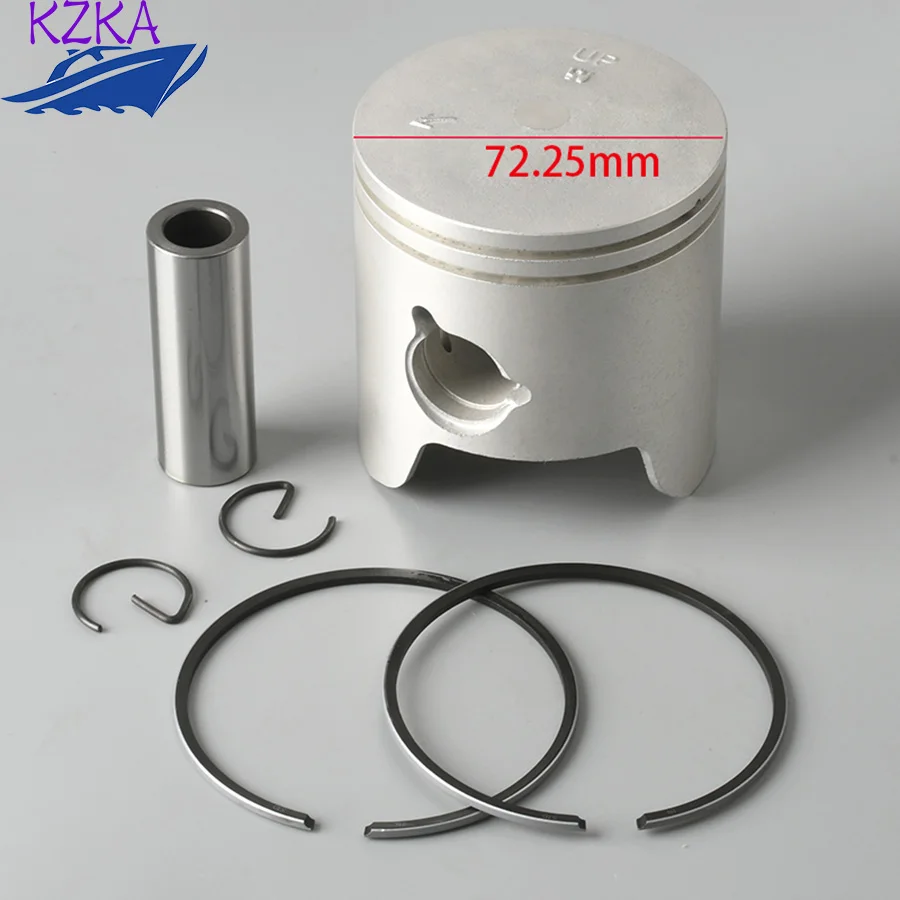 6K5-11635 6K5-11601-12-00 Piston Set (0.25MM O/S) For Yamaha Outboard Motor 2T 60HP 6K5-11635-03-00 6K5-11601-12 72.25MM