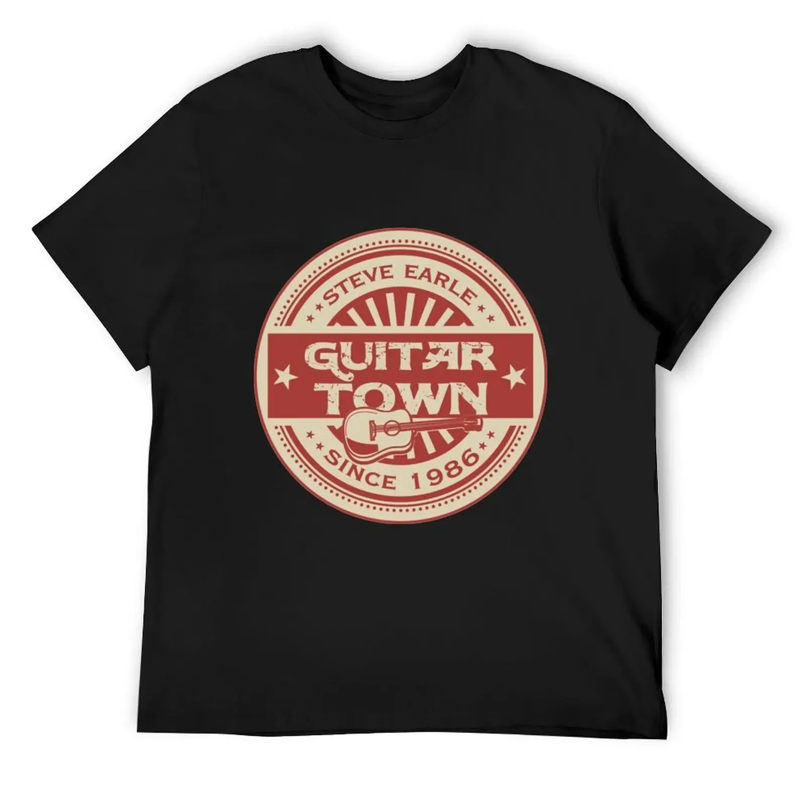 Steve Earle - Guitar Town T-Shirt hippie clothes kawaii clothes Short sleeve tee men