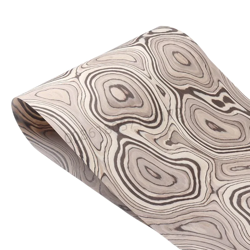 Reconstituted Engineered Wood Veneer with Swirling Stone Pattern,E.V.,Fleece Backing,60x250cm,1 Piece,for Furniture & Home Decor