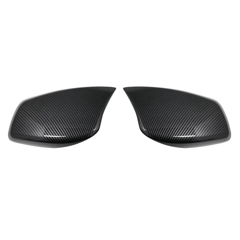 Carbon Fiber Car Door Side Rearview Mirror Cover Side Mirror Cap Sticker Trim For-BMW 5 Series E60 2003-2008