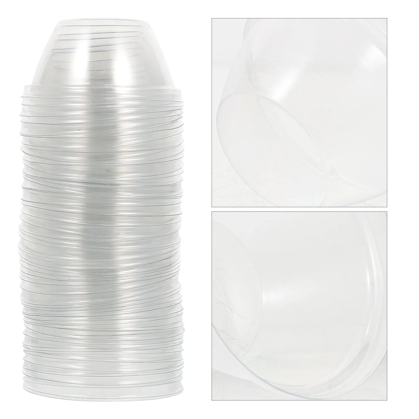 

50 Pcs Transparent Covers Planting Lids Heat Insulation Moisturizing Supplies Gardening Accessories Plant Protection Sprouting