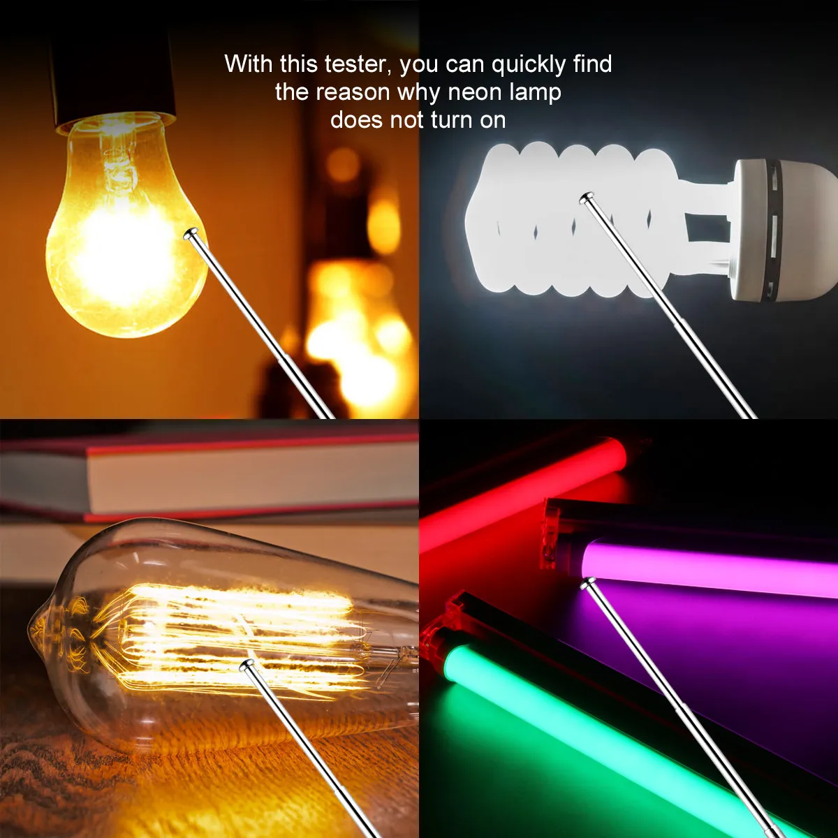 Neon Tester Pen for LED Fluorescent Tubes – Portable Voltage Detector with Quick Fault Diagnosis