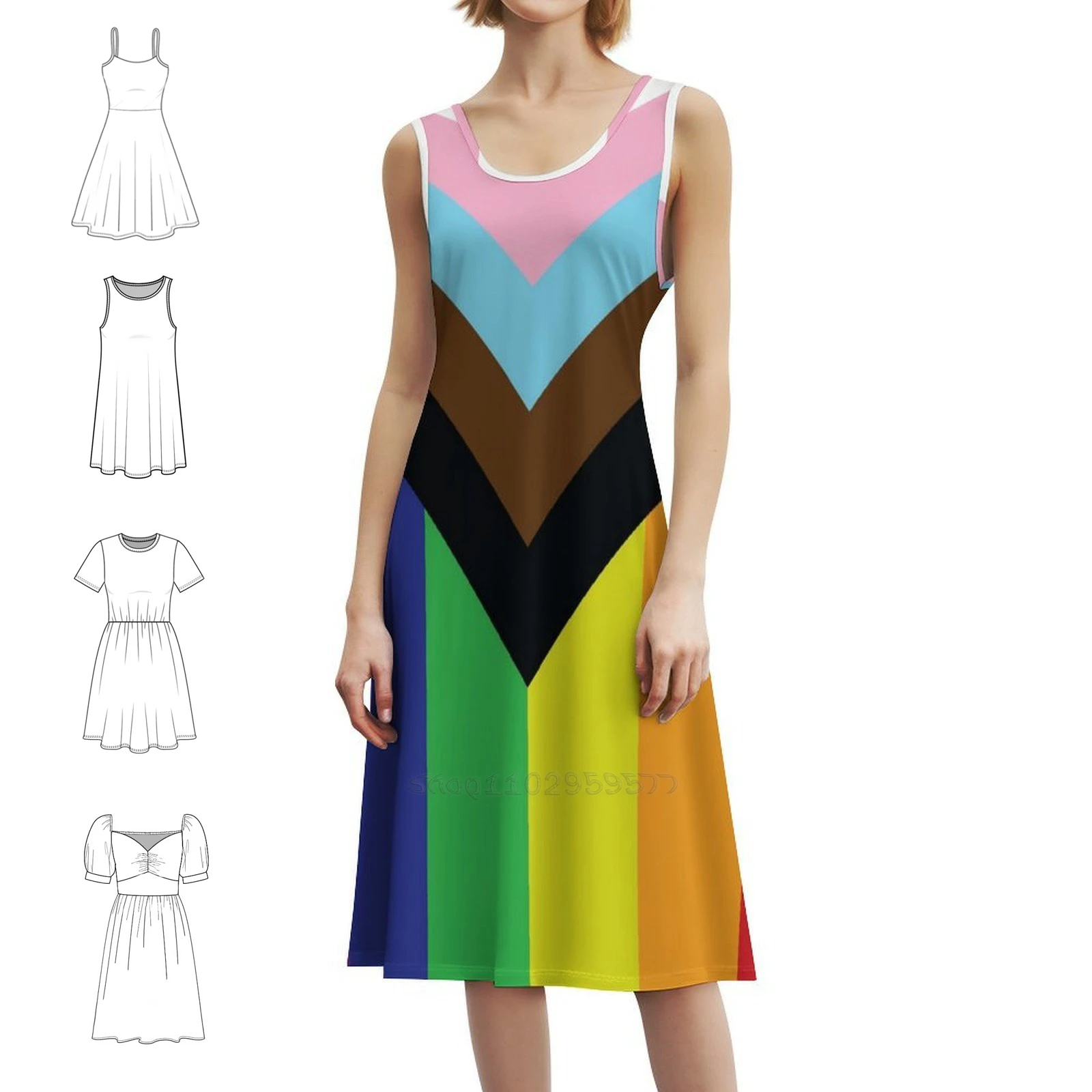 

Флаг Progress Pride Lgbtqia + платье с вырезом в форме сердца, элегантное летнее праздничное платье для женщин, флаг Progress Black Lives Matter