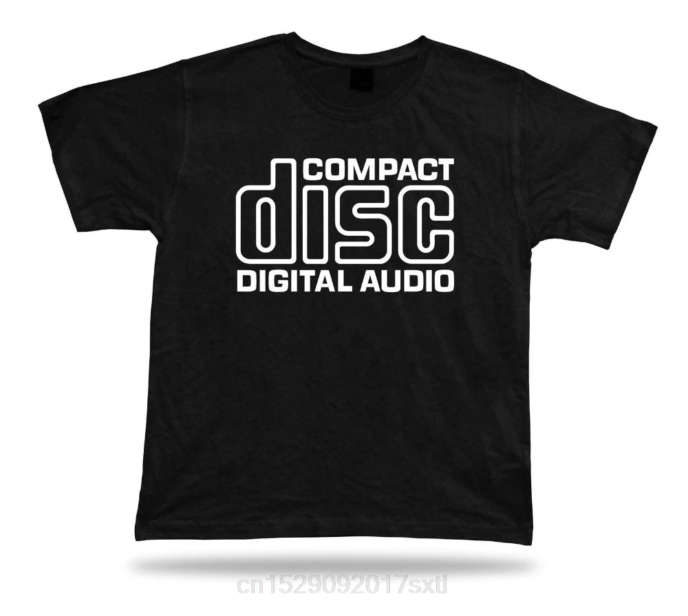 Camisetas de algodón con diseño 3D, camiseta con diseño de disco compacto, Audio digital, electrónica retro, camiseta divertida con música de verano