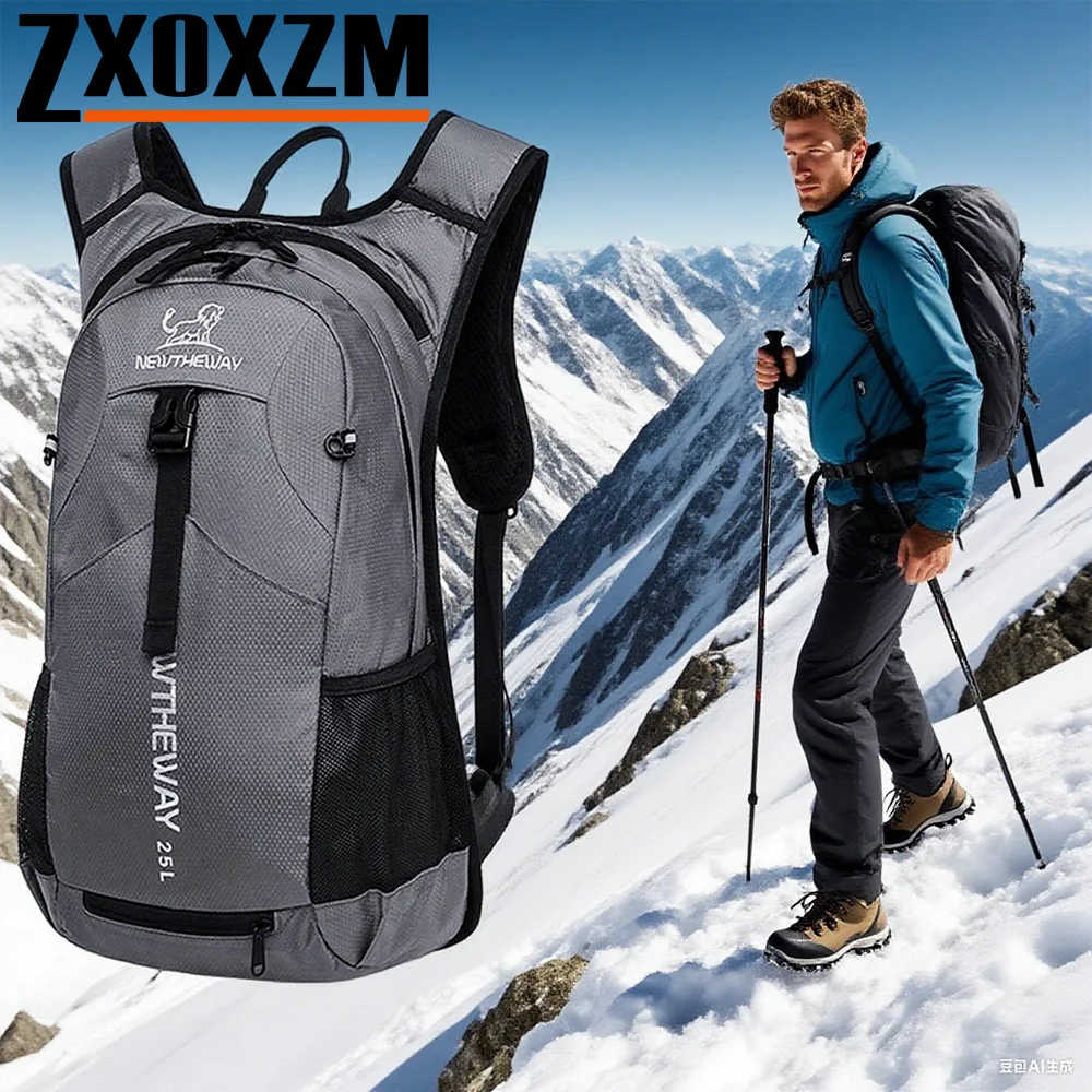 1 mochila ligera para acampar de 25L, mochila impermeable para senderismo para hombres y mujeres, bolsa para deportes al aire libre para viajes de caza y senderismo