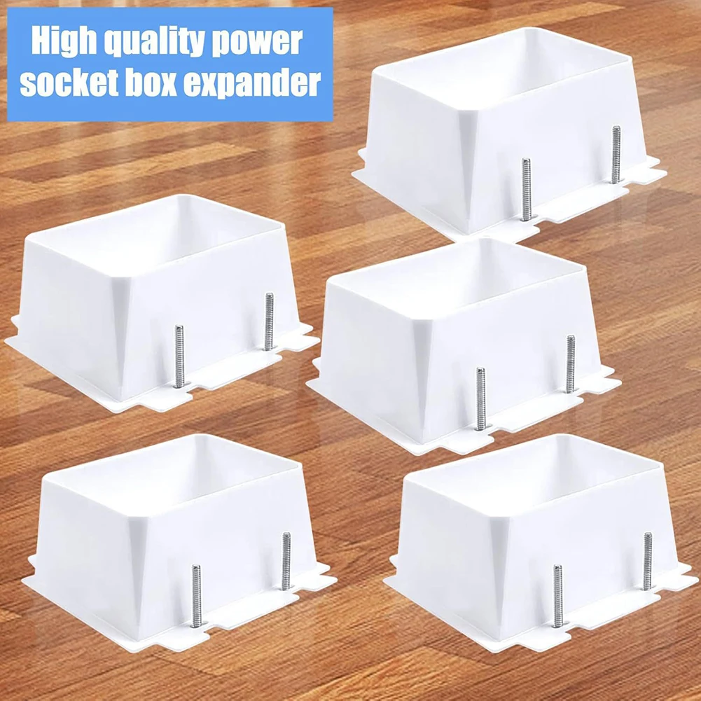 

Electrical Outlet Box Extender Set 5 Pieces Compatible with Standard US Electrical Boxes 2 1/8 to 4 Inches Wide