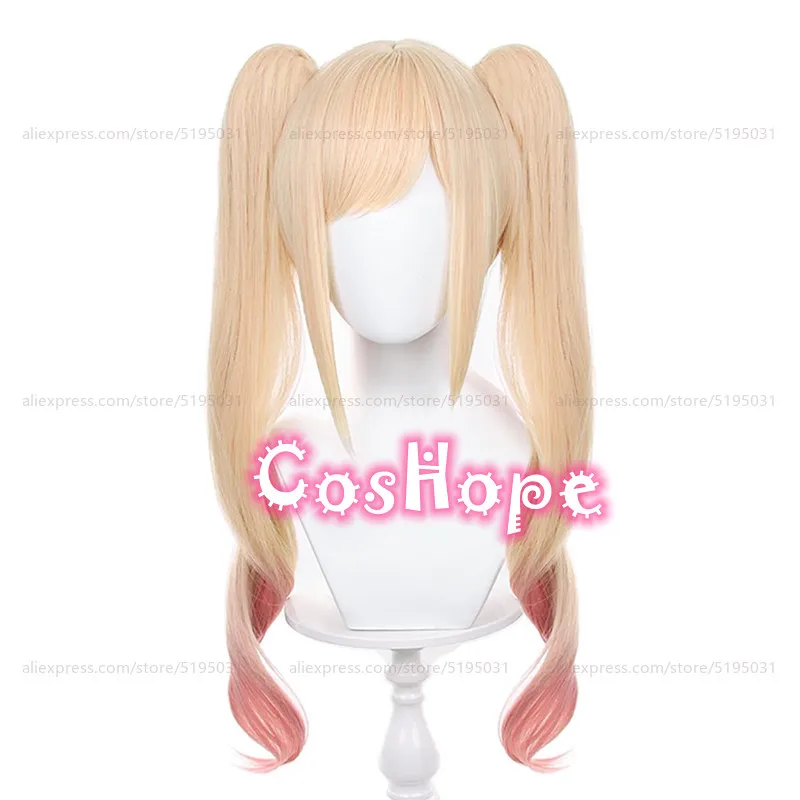 Kitagawa Marin Maid Cosplay Wig With Double Ponytails Wig Blonde Pink Gradient Wig Cosplay Anime Heat Resistant Synthetic Wigs