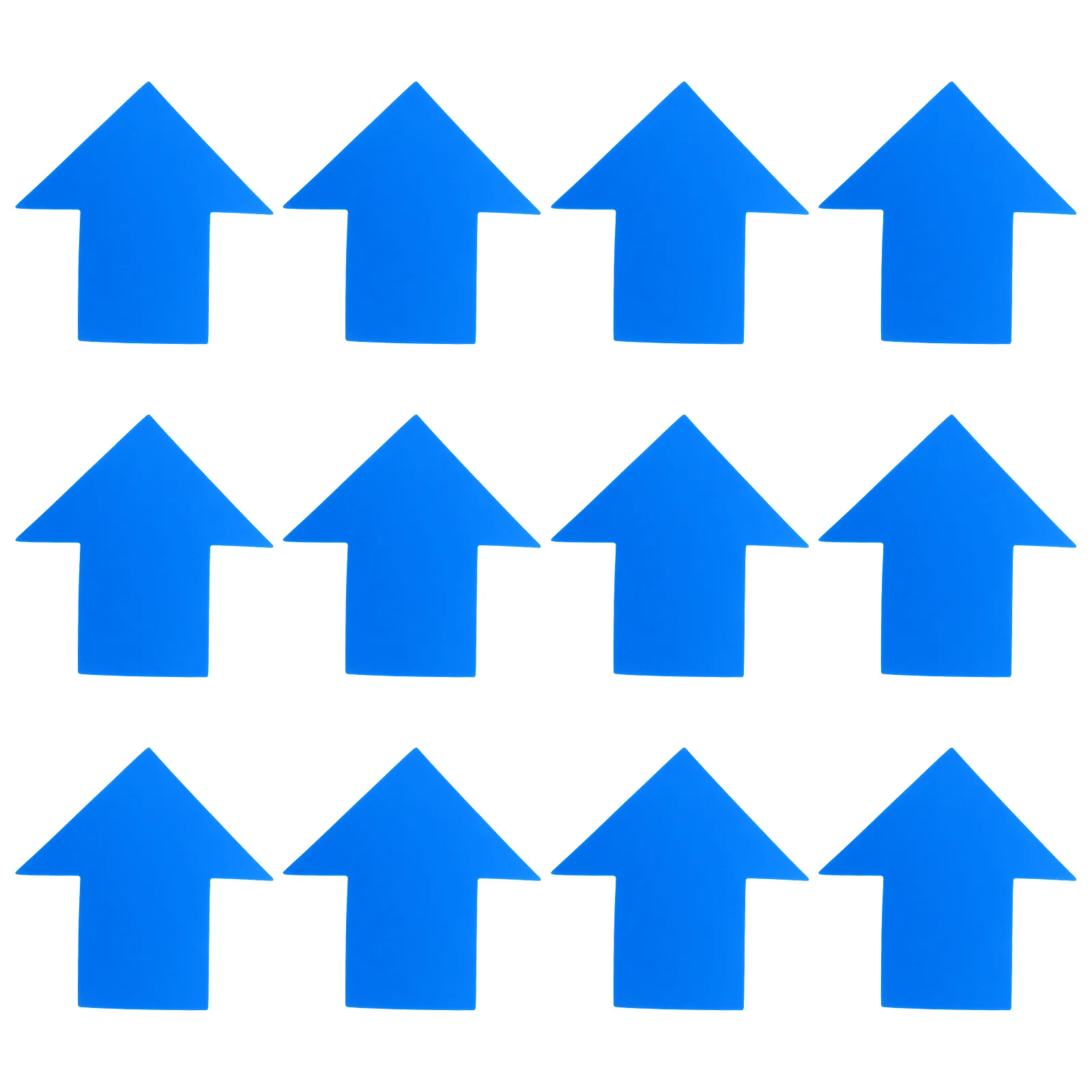 12pcs Stickers Permanent Adhesive Floor Decals For Indoor Outdoor Traffic Direction Warning Sign Arrow Floor Sticker