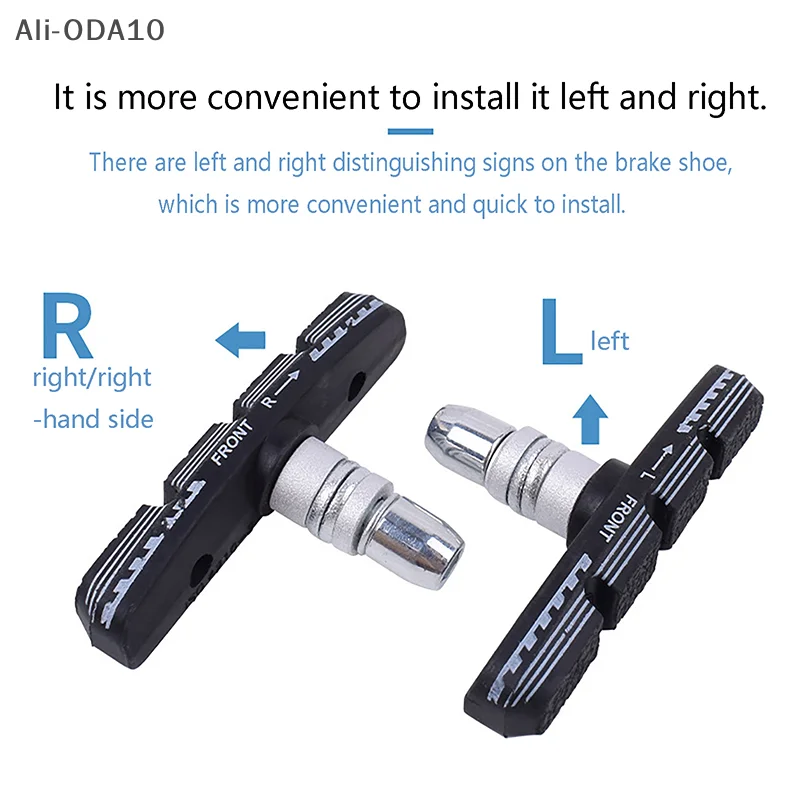 

2025 1Pc Replaceable Aluminum Alloy V Brake Pads Drawer Structure Mountain Bicycle Brake Shoes For Linear Pull Brakes Low Noise