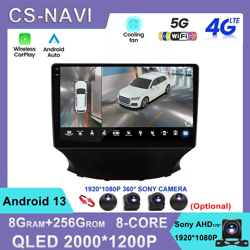 

For Changan CS35 2019 Car Radio Stereo Headunit Multimedia Player 8G 128G Android 12 Carplay+Android Auto WIFI RDS DSP 2DIN