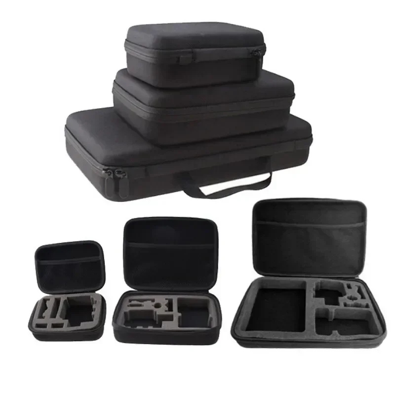 Estojo de Armazenamento Grande e Portátil à Prova d'Água para Acessórios de Câmera GoPro Hero 10 9 8 7 Session SJCAM Yi