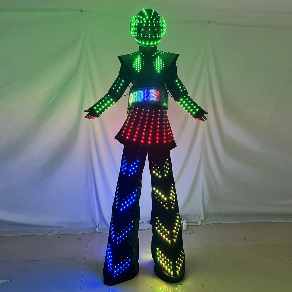 

Women's LED Stilts Warrior Costume Dress Waterproof Full Colors Glowing Suit for Stage Show Christmas Halloween Party Performanc
