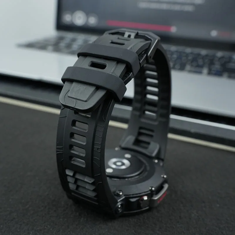 الرياضة في الهواء الطلق حزام ساعة سيليكون ل AMAZFIT Huami T-Rex 3 حزام الساعات الذكية ريكس 3rd الجيل الرجال سوار الفرقة مقاوم للماء