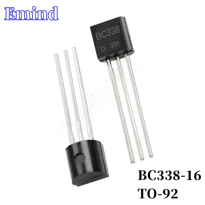 

100Pcs BC338-16 DIP Transistor TO-92 Type NPN Bipolar Amplifier Transistor 25V/800mA