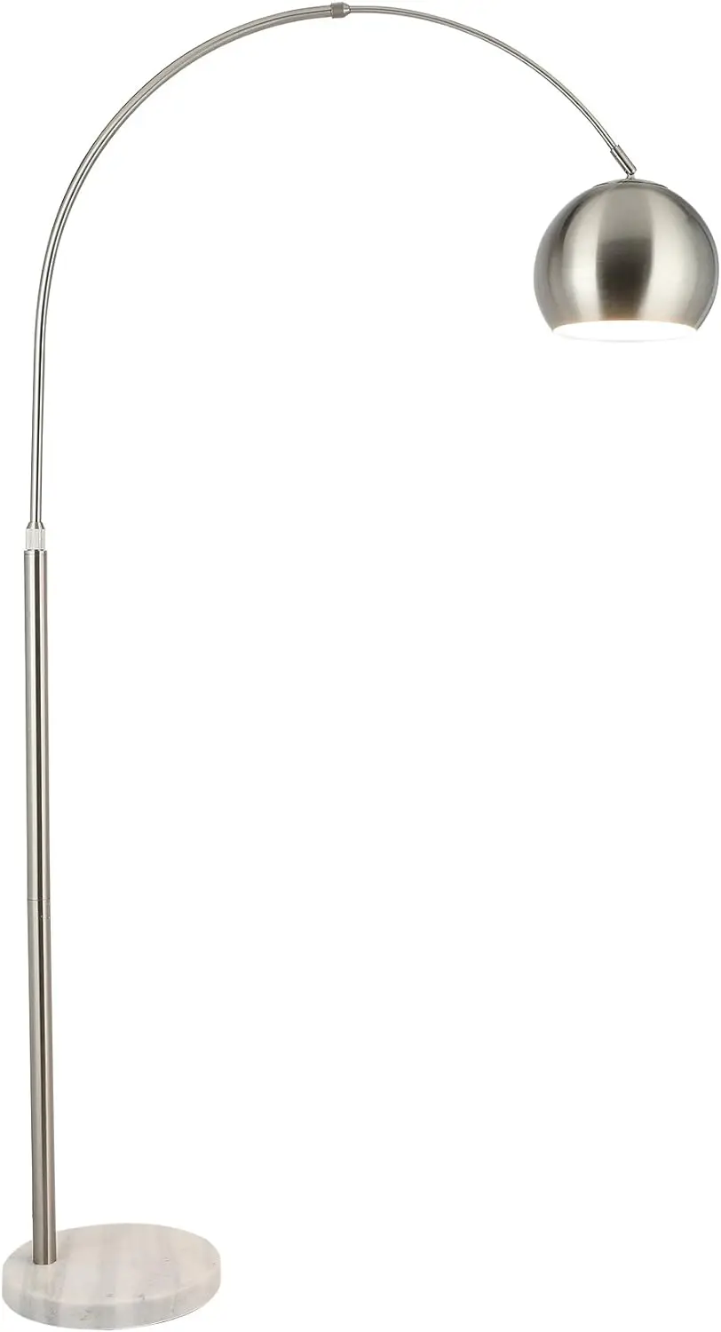 

Co-Z Modern Arc Floor Lamp With 360° Rotatable Hanging Shade Adjustable Nickel Standing Reading Light With Marble Base