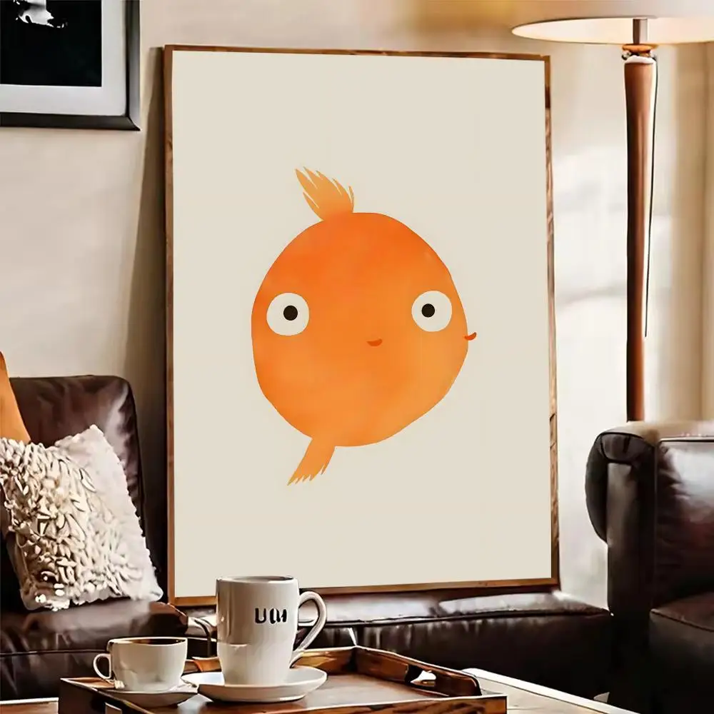 

Artistic Minimalist Fish School Poster Wall Art Mural Photo Print Decorative Poster Sticker for Living Room Home Decor