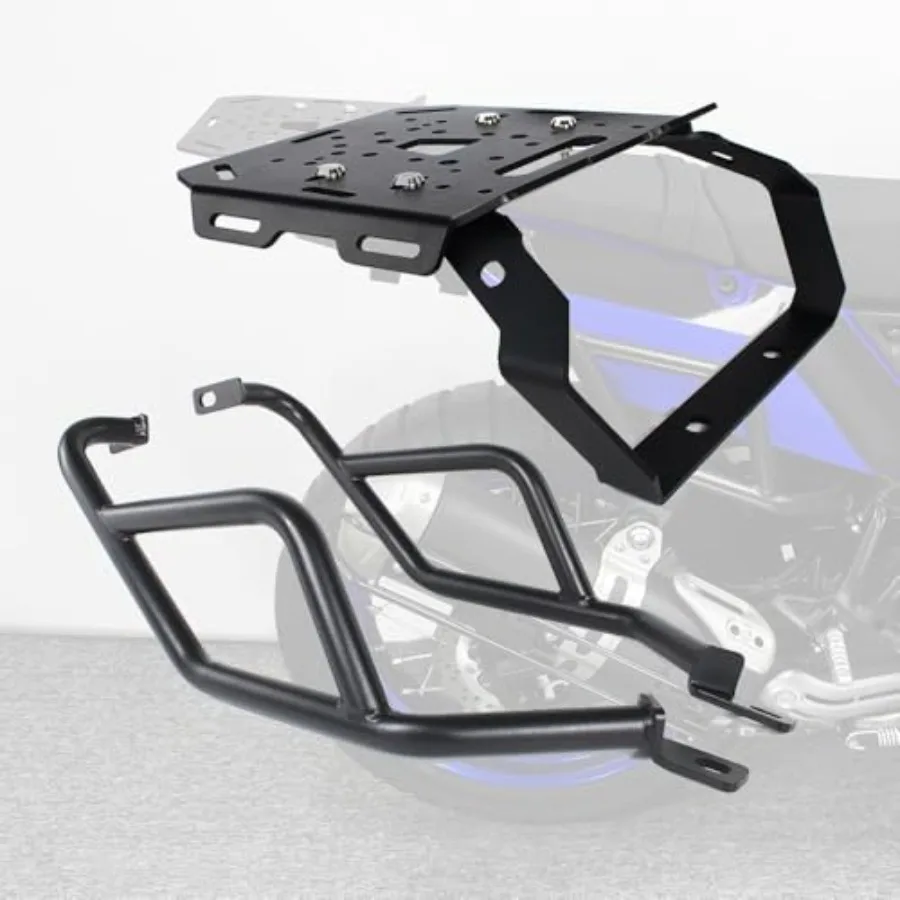 Motorcycle Top Luggage Rack and Crash Bars for 2024 Tenere 700 XTZ690 20192024 Models Rear Rack with Tank Guard Protection Dura